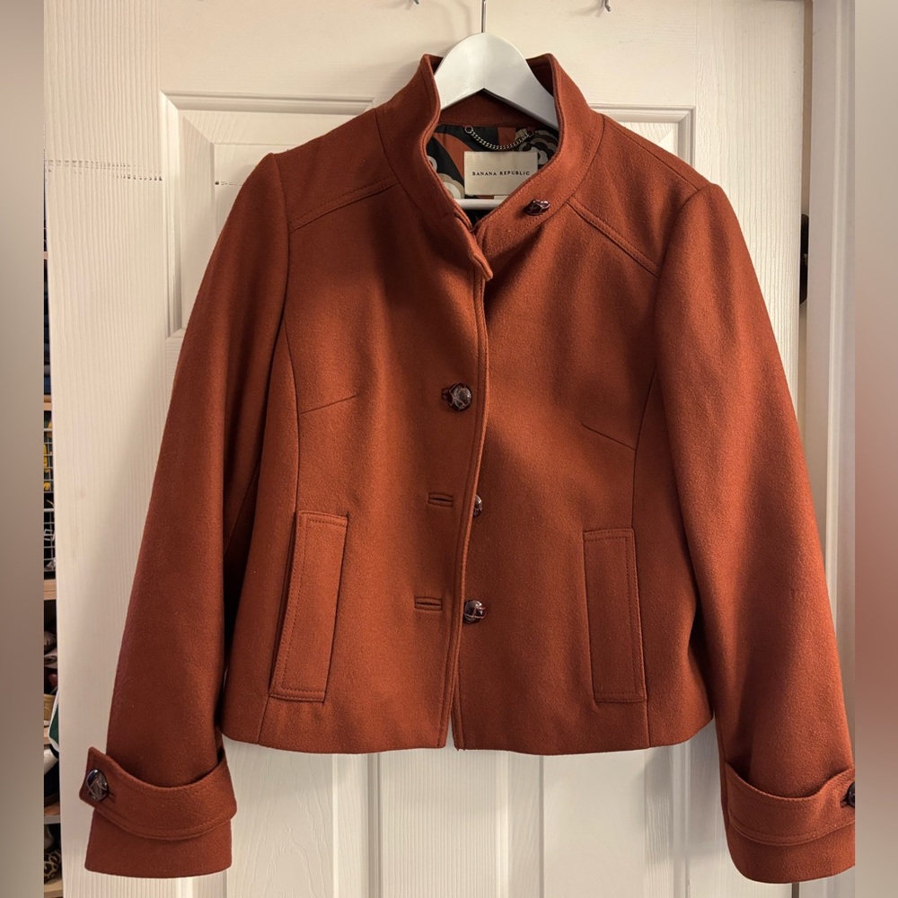 Rust colored wool jacket